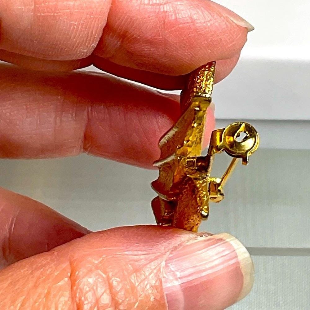 Dubarry‎ 5th Avenue 1950's Gold Plated Swan Brooch With Crystal Eye - Picture 4 of 7